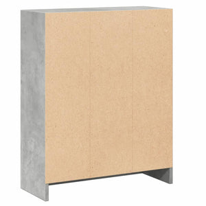 Betongraues Bücherregal 60x24x76 cm