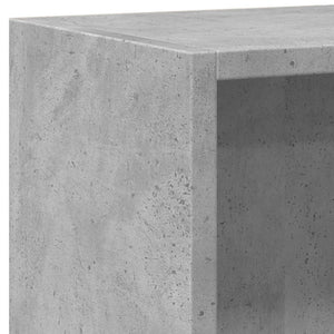 Betongraues Bücherregal 60x24x76 cm