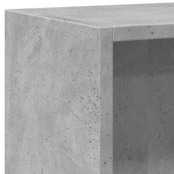 Betongraues Bücherregal 60x24x76 cm