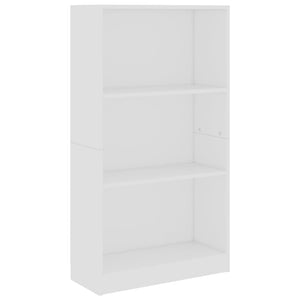 Weißes Bücherregal mit 3 Fächern