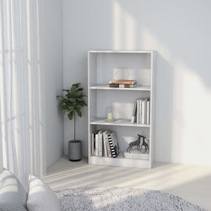 Weißes Bücherregal mit 3 Fächern