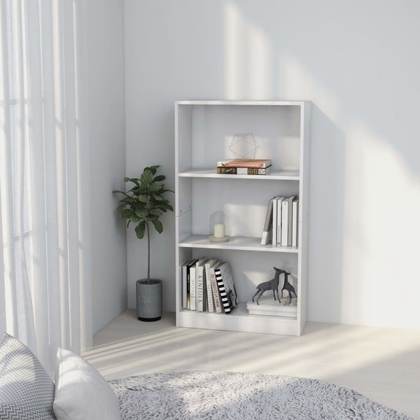 Weißes Bücherregal mit 3 Fächern