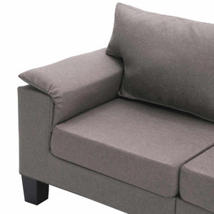 Sofa Taupe 4-Sitzer Stoff