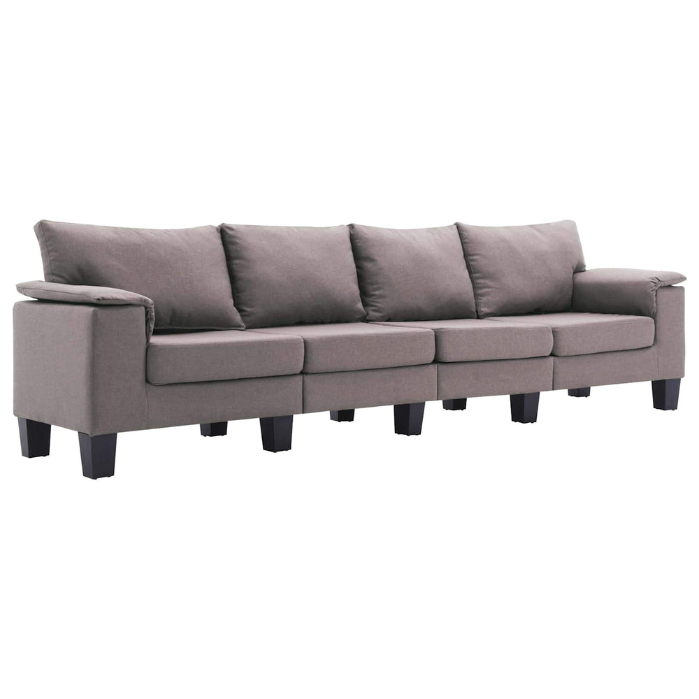 Sofa Taupe 4-Sitzer Stoff