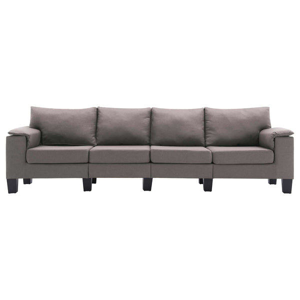 Sofa Taupe 4-Sitzer Stoff