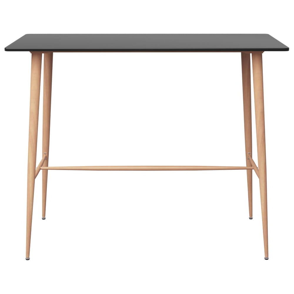 vidaXL Table de bar Noir 120x60x105 cm