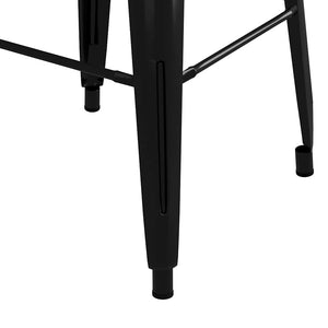 vidaXL Stackable Bar Stools 2 pcs Black Metal