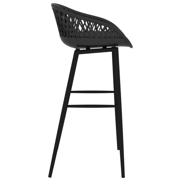 vidaXL Bar Stools 2 pcs. Black