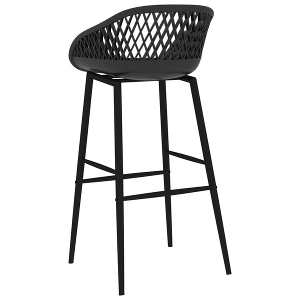 vidaXL Bar Stools 2 pcs. Black
