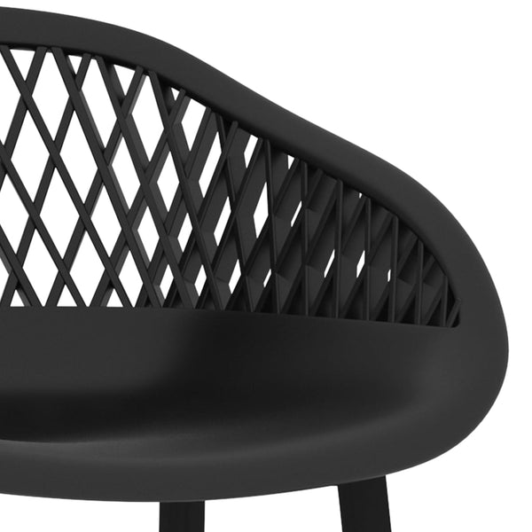 vidaXL Bar Stools 2 pcs. Black