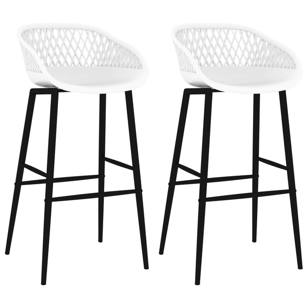 vidaXL Tabourets de bar 2 pcs Blanc