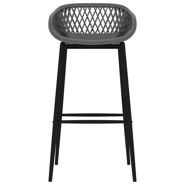vidaXL Tabourets de bar 2 pcs Gris