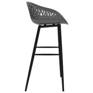 vidaXL Tabourets de bar 2 pcs Gris