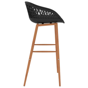 vidaXL Tabourets de bar 2 pcs Noir