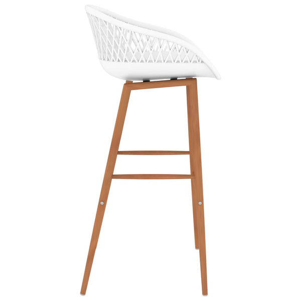 vidaXL Tabourets de bar 2 pcs Blanc