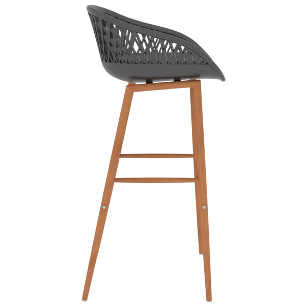 vidaXL Tabourets de bar 2 pcs Gris