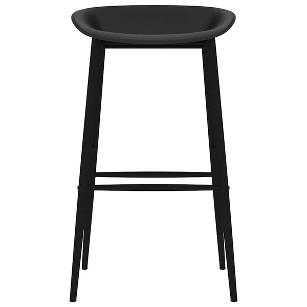 vidaXL Tabourets de bar 2 pcs Noir