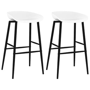 vidaXL Tabourets de bar 2 pcs Blanc
