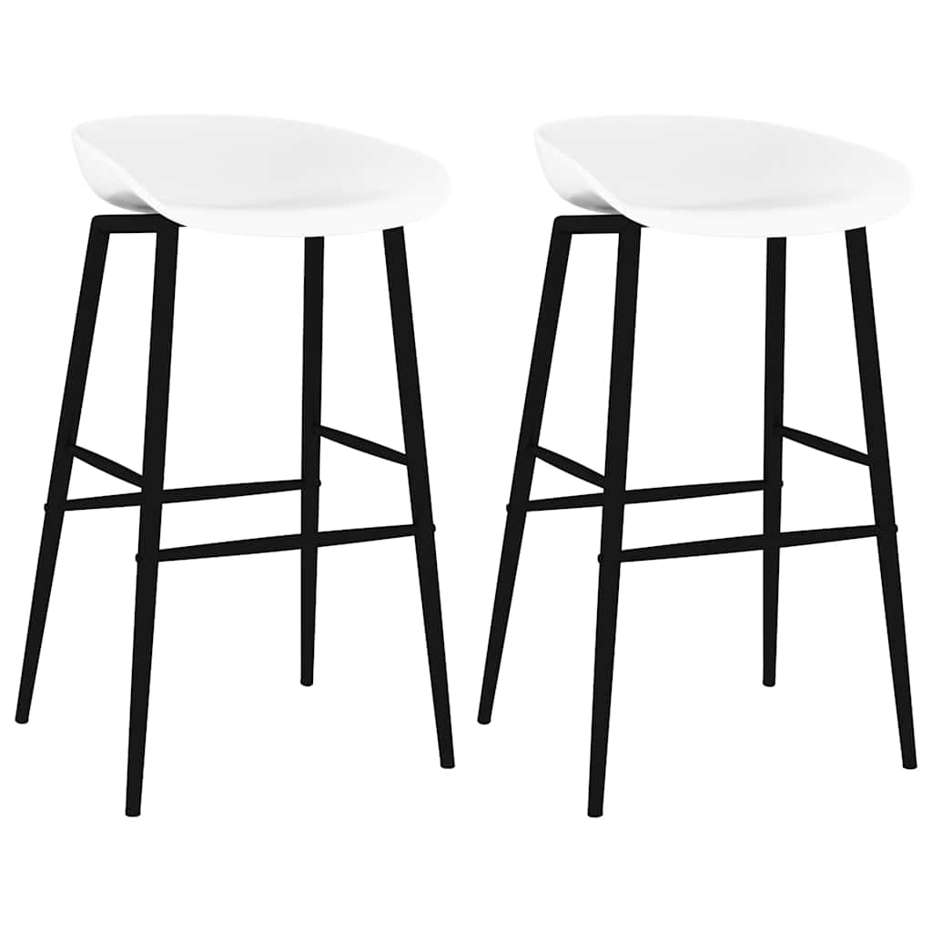 vidaXL Tabourets de bar 2 pcs Blanc