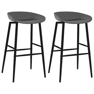 vidaXL Tabourets de bar 2 pcs Gris