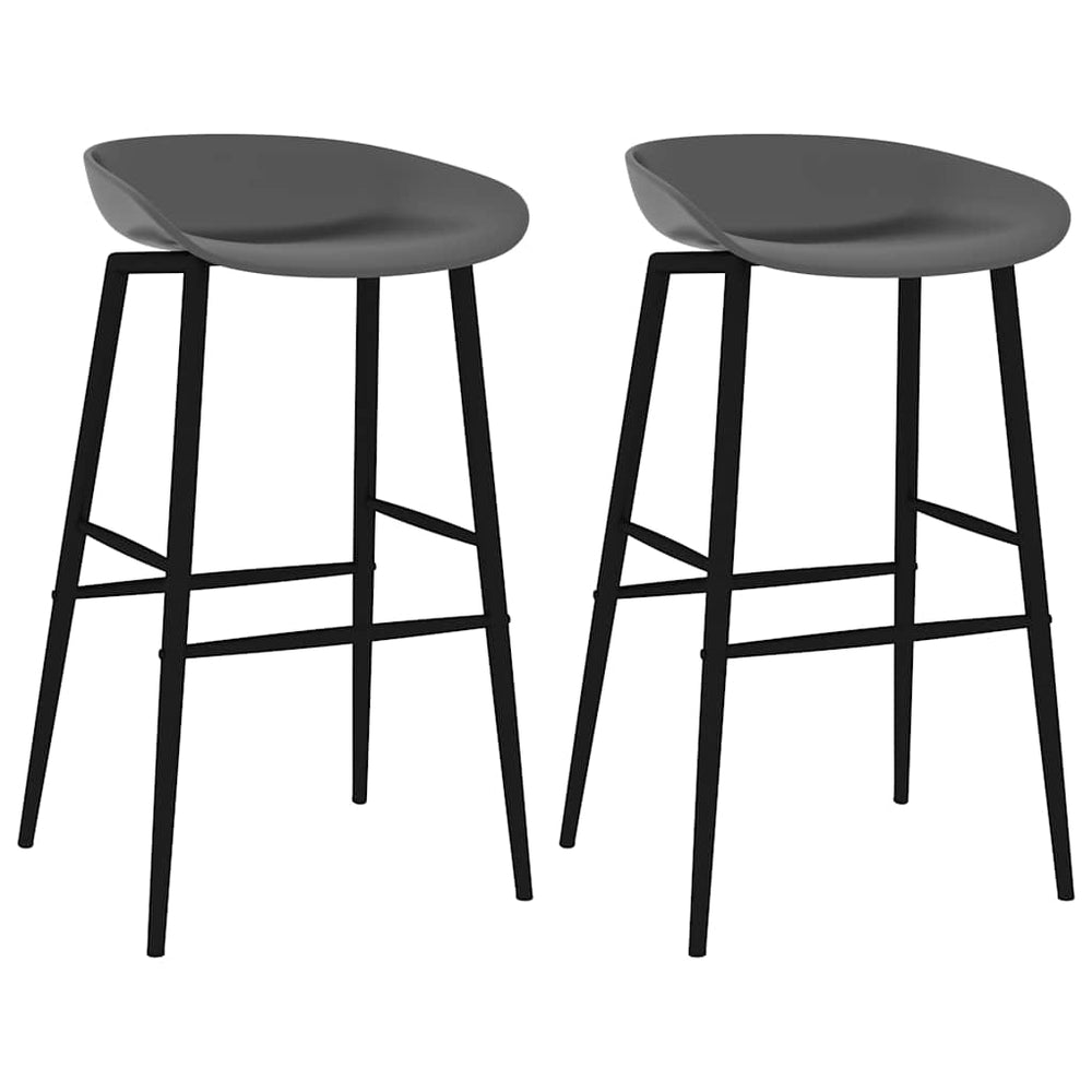 vidaXL Bar Stools 2 pcs. Grey