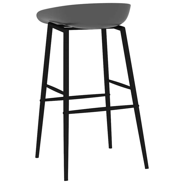 vidaXL Tabourets de bar 2 pcs Gris