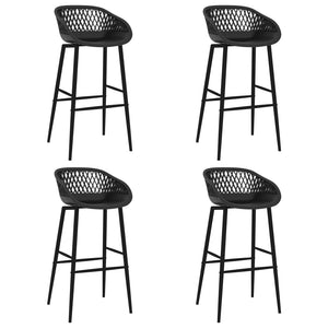 vidaXL Tabourets de bar 4 pcs Noir