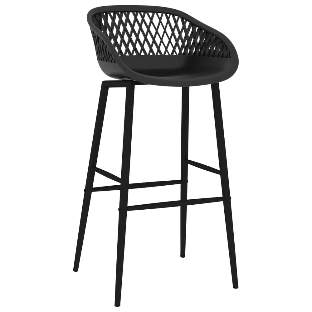 vidaXL Bar Stools 4 pcs Black