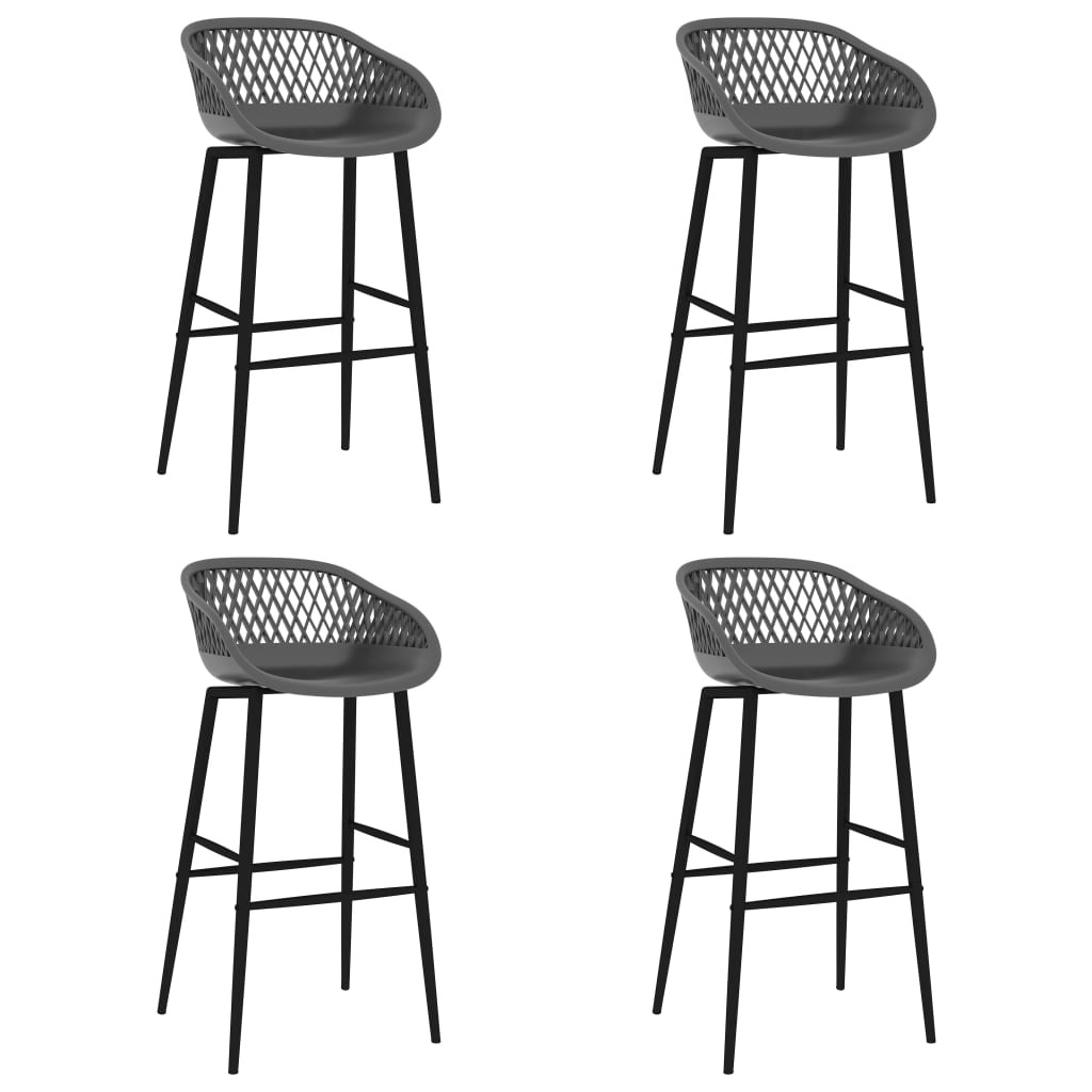 vidaXL Tabourets de bar 4 pcs Gris