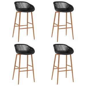 vidaXL Tabourets de bar 4 pcs Noir
