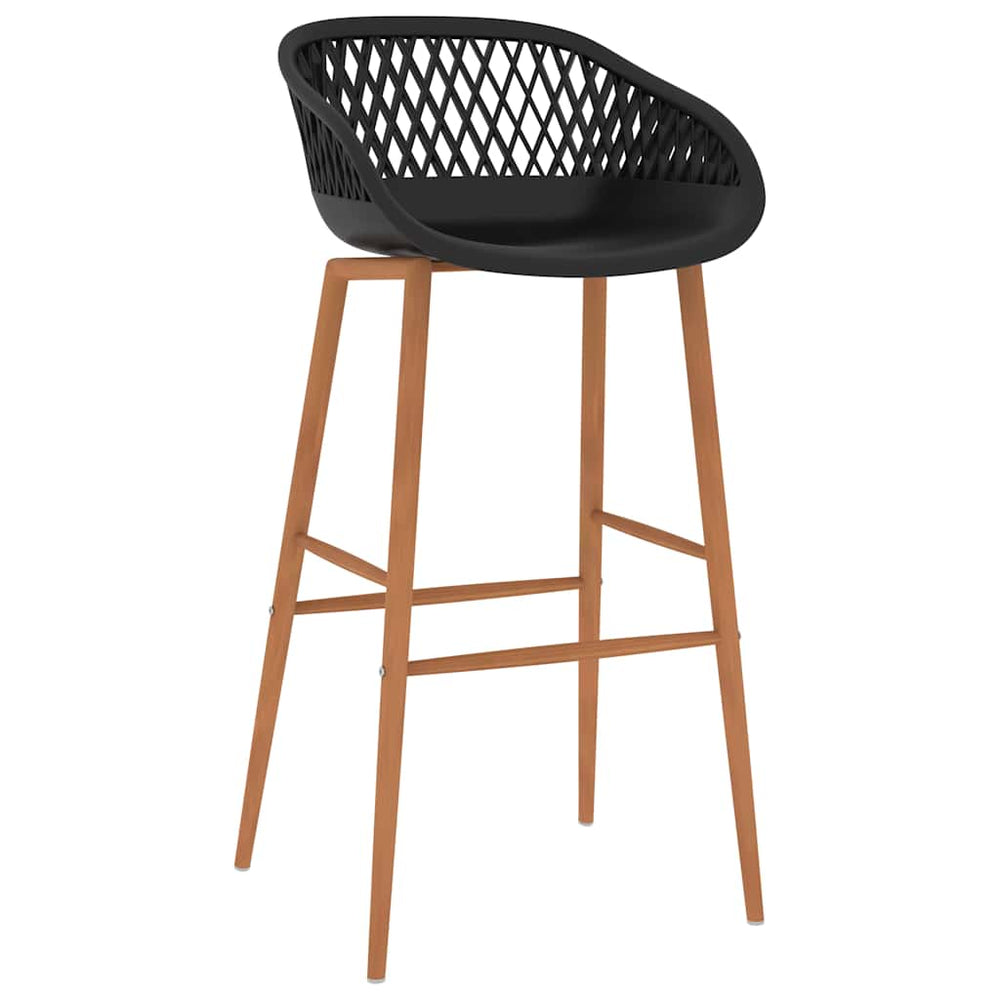 vidaXL Bar Stools 4 pcs Black