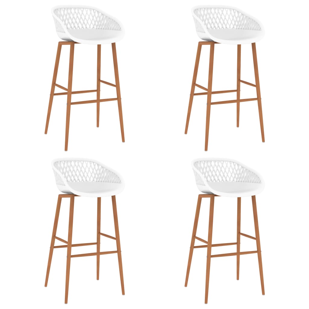 vidaXL Tabourets de bar 4 pcs Blanc