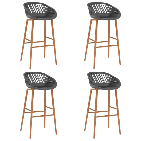 vidaXL Tabourets de bar 4 pcs Gris