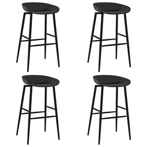 vidaXL Tabourets de bar 4 pcs Noir