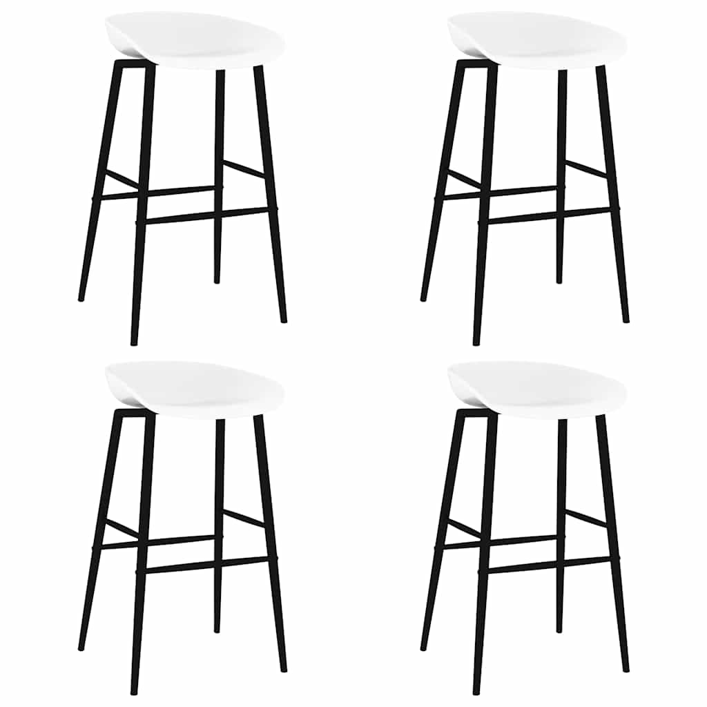 vidaXL Tabourets de bar 4 pcs Blanc