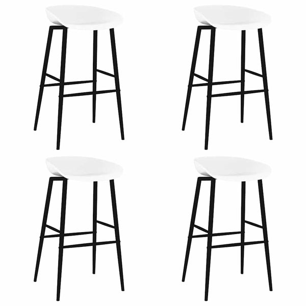 vidaXL Tabourets de bar 4 pcs Blanc