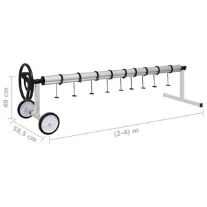 Poolabdeckungsroller mit Edelstahlbasis