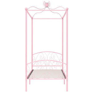 Himmelbett-Gestell Rosa Metall 100 x 200 cm