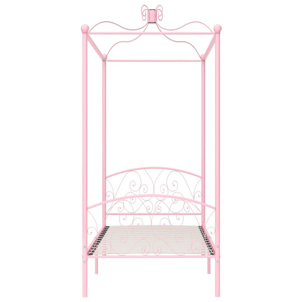 Himmelbett-Gestell Rosa Metall 100 x 200 cm