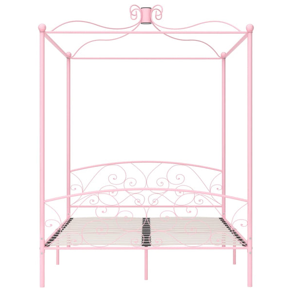 Himmelbett Rosa Metall 180x200 cm