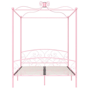 Himmelbett Rosa Metall 180x200 cm