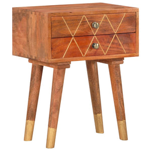 Nachttisch 43×30×58 cm Massivholz Mango