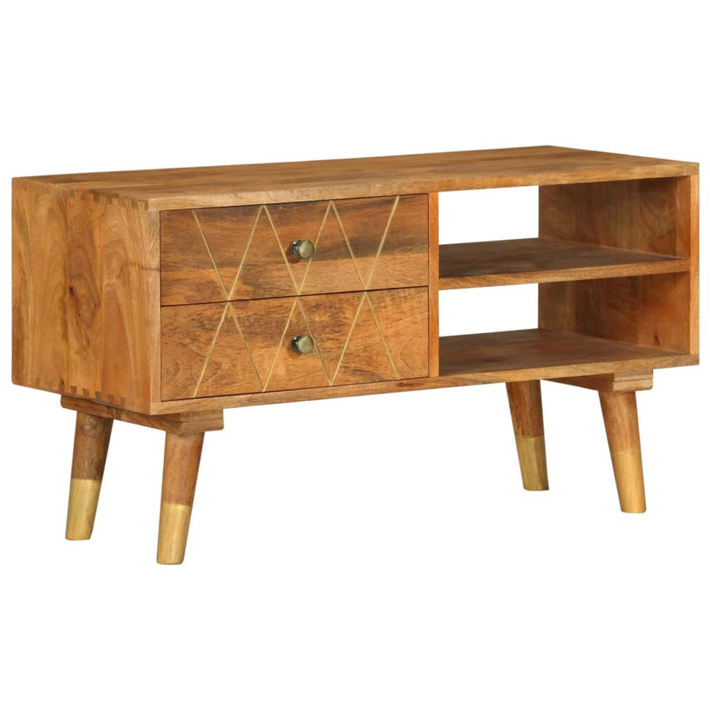 vidaXL Meuble TV 85 x 35 x 47 cm Bois de manguier massif