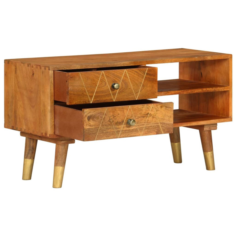 vidaXL Meuble TV 85 x 35 x 47 cm Bois de manguier massif