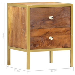 Nachttisch 40x35x50 cm Mango Massivholz