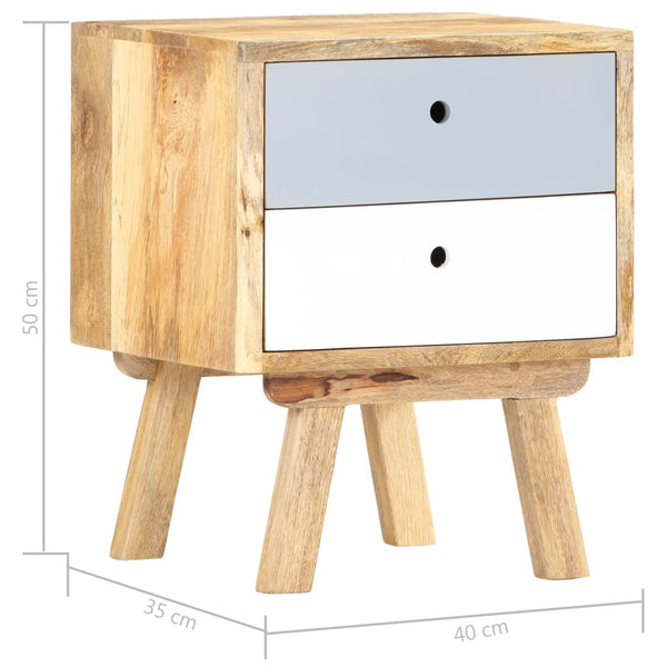 Nachttisch 40 x 35 x 50 cm Mango Massivholz