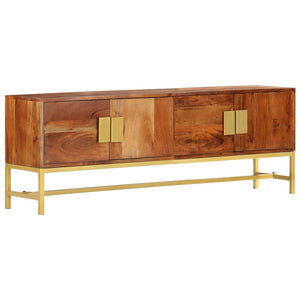 TV-Schrank 140×30×50 cm Massivholz Akazie