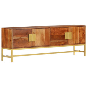 TV-Schrank 140×30×50 cm Massivholz Akazie