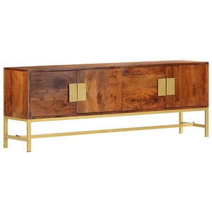 TV-Schrank 140×30×50 cm Massivholz Akazie