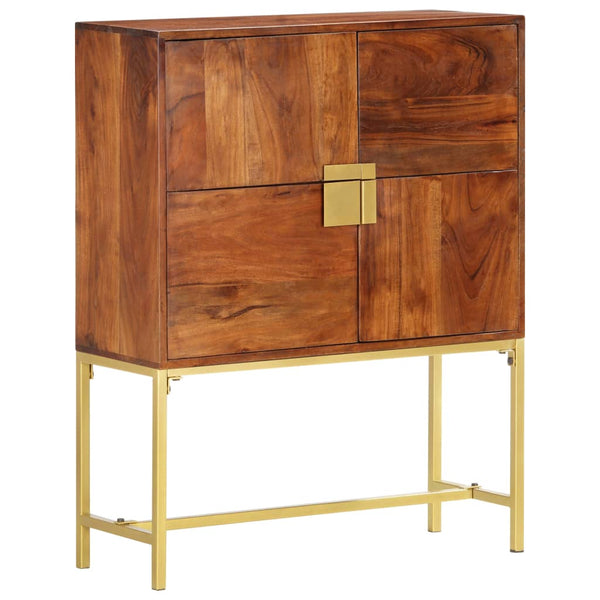Highboard 80 x 30 x 100 cm Massivholz Akazie